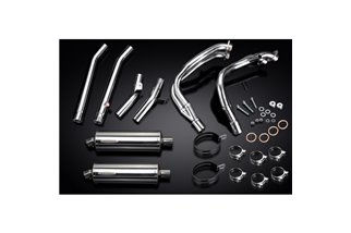 Full Exhaust System for Suzuki Gsx1300R Hayabusa 99-07 Decat 4-2 350mm Stainless Oval Bsau