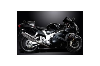 Système d'échappement complet pour Suzuki Gsx1300R Hayabusa 99-07 Decat complet 4-1 350mm ovale en acier inoxydable Bsau