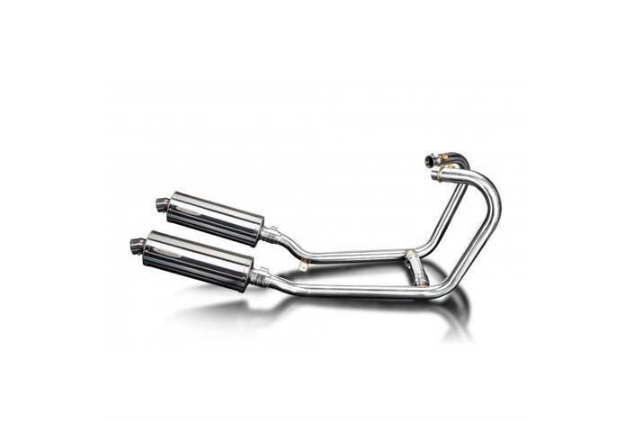 Complete exhaust system for 1200 Thruxton R/Rs 16-22 Oval 350mm Stainless Steel Silencer 2-2