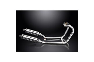 Sistema di scarico completo per 1200 Thruxton R/Rs 16-22 Ovale 350mm Silenziatore Inox 2-2