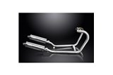 Sistema di scarico completo per 1200 Thruxton R/Rs 16-22 Ovale 350mm Silenziatore Inox 2-2