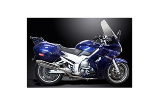 Komplette Abgasanlage für Yamaha Fjr1300 01-05 Decat 4-2 350 mm ovale Bsau-Schalldämpfer aus Stahl