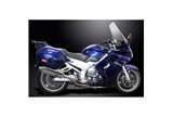 Komplette Abgasanlage für Yamaha Fjr1300 01-05 Decat 4-2 350 mm ovale Bsau-Schalldämpfer aus Stahl