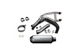 Sistema di scarico completo silenziatore xoval in titanio da 343 mm kawasaki er6f 2012 2016