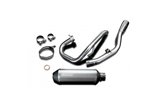 Sistema di scarico completo silenziatore xoval in titanio da 343 mm kawasaki er6f 2006 2011