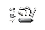 Sistema di scarico completo silenziatore di bsau di 343mm titanium xoval honda cbf250 2004 2012