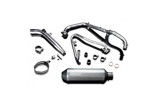 Sistema di scarico completo silenziatore di bsau di 343mm titanium xoval suzuki dr650 1996 2019