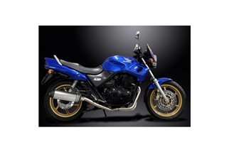 Komplette Abgasanlage für Honda CB500 Sport 1994–2003, 343 mm Titan-XOval-Schalldämpfer