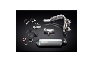 Komplette Abgasanlage für Kawasaki Er6N Er6F 2006–11, 343 mm Titan-XOval-Schalldämpfer