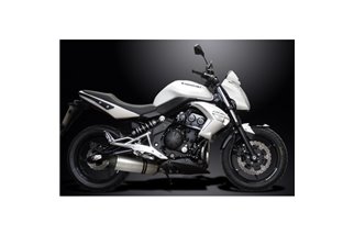 Komplette Abgasanlage für Kawasaki Er6N Er6F 2006–11, 343 mm Titan-XOval-Schalldämpfer