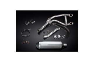 Sistema di scarico completo per Kawasaki Gpz500S 2-1 343mm Titanium XOvale Bsau Silenziatore