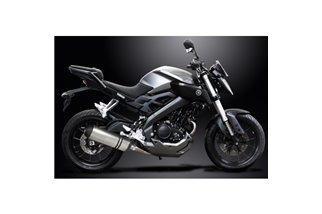 Sistema di scarico completo per Yamaha Mt125 2014-2019 343mm Titanio XOvale Bsau Silenziatore