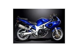 Sistema di scarico completo per Suzuki Sv650 98-02 2-2 343mm Titanium XOvale Bsau Silenziatori