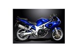 Sistema di scarico completo per Suzuki Sv650 98-02 2-2 343mm Titanium XOvale Bsau Silenziatori