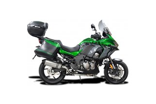 Komplette Abgasanlage 343 mm Titan Xoval Bsau Schalldämpfer Kawasaki KLZ1000 Versys 2010 2014