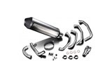 Complete exhaust system 343mm titanium x-oval bsau kawasaki zzr1400 2006 2007