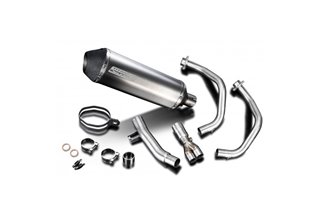 Complete exhaust system 343mm titanium x-oval bsau kawasaki zzr1400 2008 2011