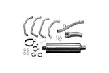 Sistema di scarico completo silenziatori ovali in acciaio inox da 450 mm yamaha xj900s diversion 1994 2003