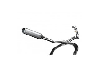 Sistema di scarico completo per Cfmoto 650Nk 2016-2023 343mm X-Ovale Silenziatore Titanio