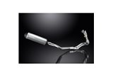 Sistema di scarico completo per Cfmoto 650Nk 2016-2023 343mm X-Ovale Silenziatore Titanio