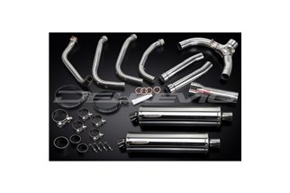 Sistema di scarico completo per Honda Cbr1100Xx Blackbird 450mm Stainless Ovale Bsau