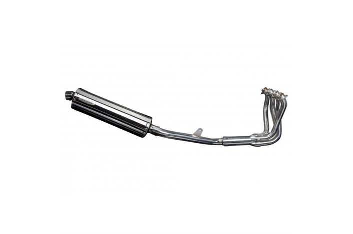 Sistema di scarico completo per Honda Cbr1100Xx Blackbird 4-1 450mm Stainless Ovale Bsau