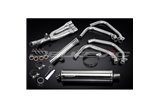 Sistema di scarico completo per Honda Cbr600F 91-98 4-1 450mm Inox Ovale Bsau Silenziatore