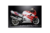 Sistema di scarico completo per Honda Cbr600F 91-98 4-1 450mm Inox Ovale Bsau Silenziatore