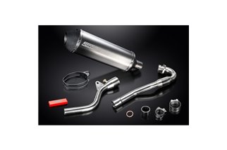 Komplette Abgasanlage für Kawasaki Klx250H 06–07 Klx250S 09–20 343 mm X-Oval Titan-Schalldämpfer