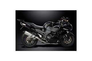 Komplette Abgasanlage für Kawasaki Zzr1400 08-11 4-1 343mm Titanium X-Ovale Bsau