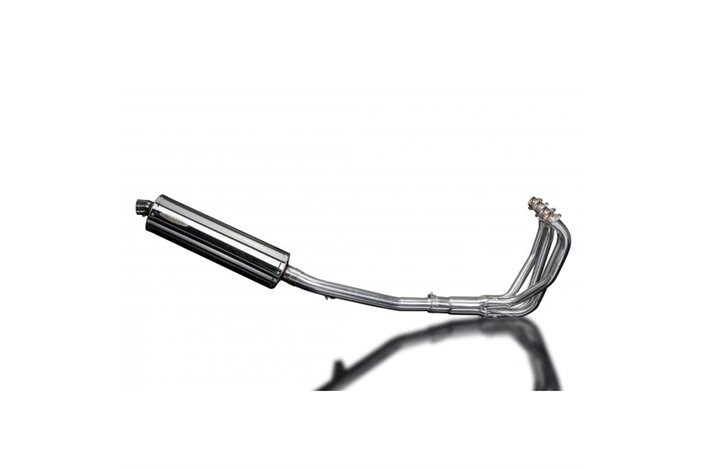 Complete exhaust system for Suzuki Gsf1200 Bandit 95-07 Bsau Oval Stainless Steel Silencer 450mm