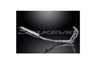 Complete exhaust system for Suzuki Gsf650 Bandit 05-07 Stainless Steel Oval Muffler 450mm