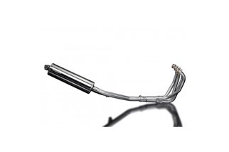 Sistema di scarico completo per Suzuki Gsf600 Bandit 95-05 Silenziatore Ovale Inox 450mm