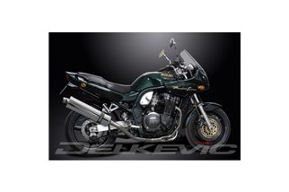 Système d'échappement complet pour Suzuki Gsf600 Bandit 95-05 Silencieux ovale en acier inoxydable 450 mm