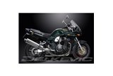 Sistema di scarico completo per Suzuki Gsf600 Bandit 95-05 Silenziatore Ovale Inox 450mm