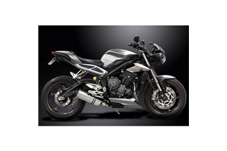 Komplette Abgasanlage für Triumph Street Triple 765Rs 2017-20 343 mm XOvale Titanium