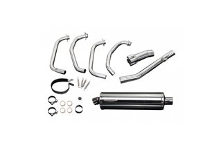 Complete exhaust system 450mm stainless steel silencers from bsau yamaha xjr1200 1995 1998