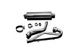 Sistema di scarico completo silenziatore ovale in acciaio inox da 450 mm honda cbr900rr fireblade 1992 1999