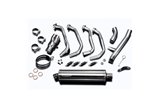 Sistema di scarico completo silenziatore ovale in acciaio inox da 450 mm honda cb650f 2014 2018