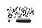 Sistema di scarico completo silenzio ovale in acciaio inox 450mm kawasaki z1000 2010 2020