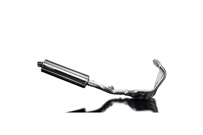 Sistema di scarico completo silenziatore ovale in acciaio inox da 450 mm honda vfr800 x crossrunner 2011 2014