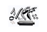 Sistema di scarico completo silenziatore in acciaio inox da 450 mm di bsau honda cb600f hornet 2007 2014