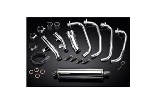 Sistema di scarico completo per Honda Cb1100A 13-17 4-1 450mm Inox Ovale Bsau Silenziatore