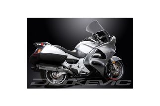 Ligne d'échappement complète pour Honda St1300 Pan European Abs 450mm Inox Ovale Bsau