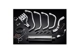 Sistema di scarico completo per Honda CB600F Hornet 2007-13 450mm Stainless Ovale Bsau Silenziatore