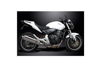 Sistema di scarico completo per Honda CB600F Hornet 2007-13 450mm Stainless Ovale Bsau Silenziatore