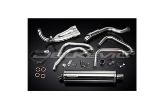 Sistema di scarico completo per Honda CB600F Hornet 1998-02 450mm Stainless Ovale Silenziatore