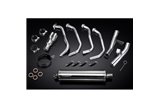 Sistema di scarico completo per Kawasaki Klz1000 Versys 2015-18 450mm Stainless Ovale Bsau Silenziatore