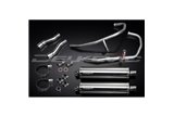 Sistema di scarico completo per Kawasaki Gpz500S 2-2 Silenziatori Bsau Ovali Inox 450mm