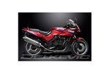 Système d'échappement complet pour Kawasaki Gpz500S 2-2 Bsau Silencieux Ovale Inox 450mm